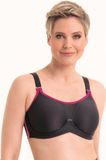 Anita - Performance WireX - Sport bh met beugel - Antraciet/Roze - 80F