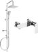 Mexen Sven douche encastrée avec douche de pluie et mitigeur de douche Zero, chrome
