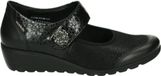 Mephisto Mobils BATHILDA SILK Lage sneakers Vrouwen Zwart Leer Textiel Rubber Sleehak Klittenband