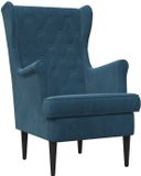 vidaXL Fauteuil Blauw Fluweel