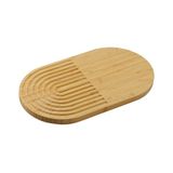 KESPER Snij- en serveerplank van bamboe met groefstructuur, 35 x 20 x 1,5 cm