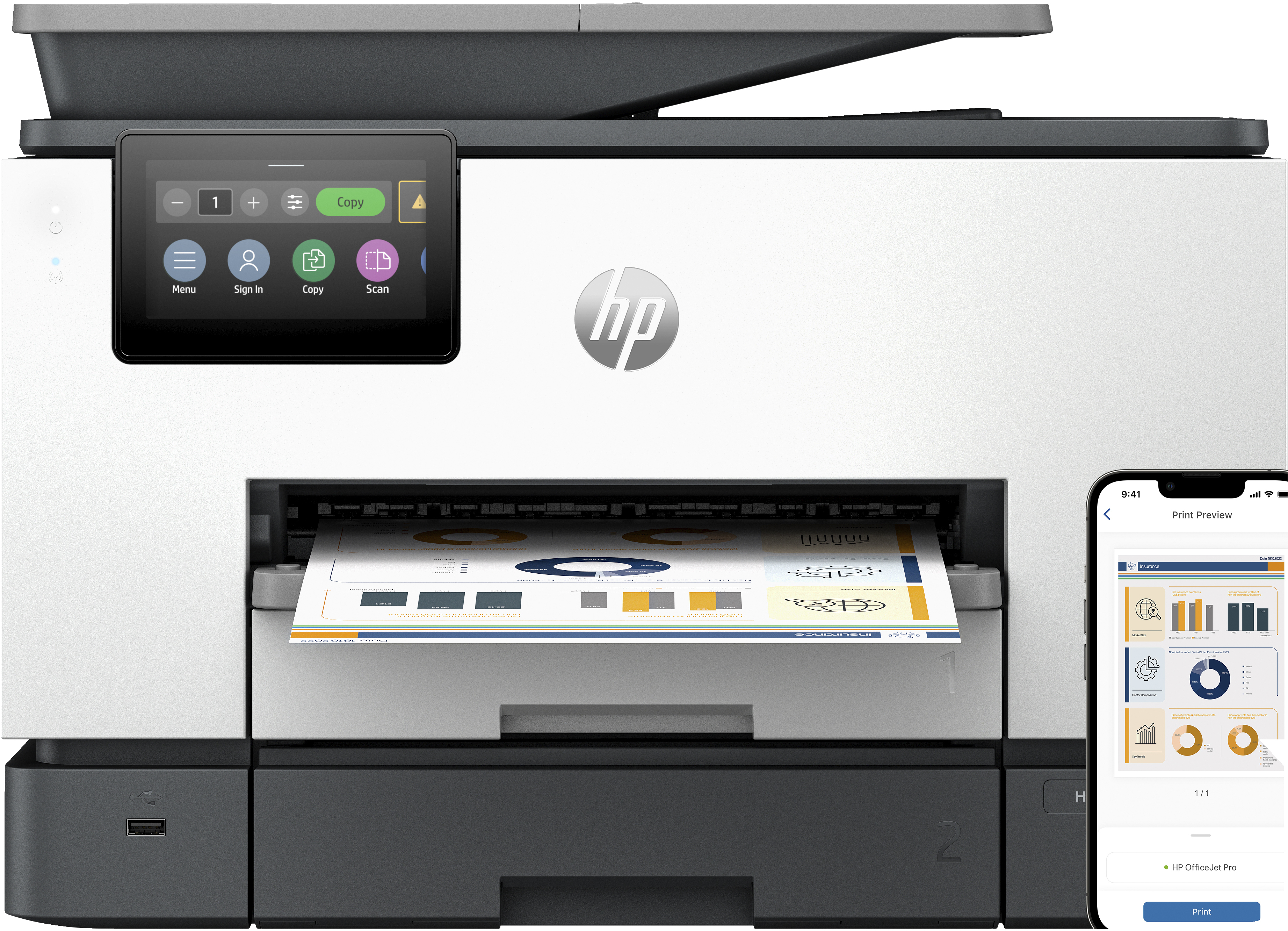 HP OfficeJet Pro 9130b All-in-One printer