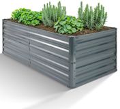 AREBOS Metalen verhoogd bed 180 x 90 x 45cm