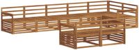 vidaXL - Bank loungeset - 8 zitplekken - Naturel - Massief Acacia Hout