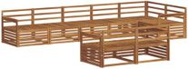 vidaXL - Bank loungeset - 8 zitplekken - Naturel - Massief Acacia Hout