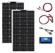 Module solaire de 200W, composée de 2 panneaux solaires flexibles 100W 12V, avec un régulateur de charge 20A