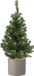 Decoris Bellatio Decorations Volle kunst kerstboom - 75 cm - 35 warm witte LEDs - inclusief taupe bloempot - 81 zachte PVC tips