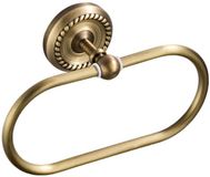 Lo Impact Life Handdoekring Messing Ovaal Wandgemonteerd Gastendoekje 12 cm
