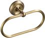 Lo Impact Life Handdoekring Messing Ovaal Wandgemonteerd Gastendoekje 12 cm