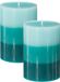 Atmosphera Bougie parfumée Nina - 2x pièces - Coco - 45 heures de combustion - 7 x 10 cm