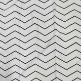 Gedy Gordijn, 120 x 200 cm, zigzag, wit-zwart