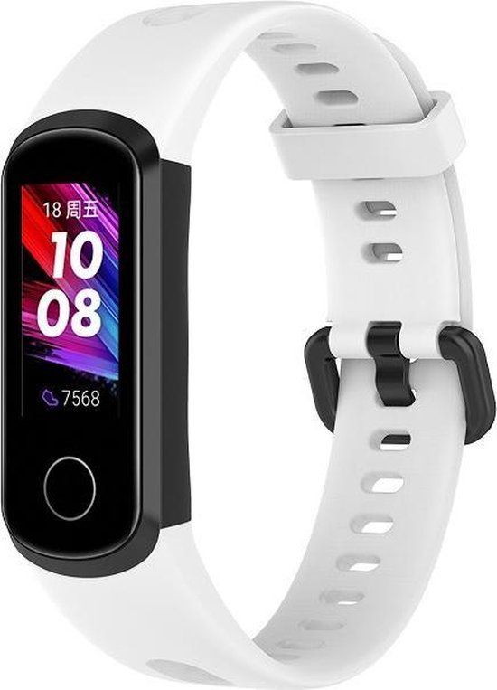 Horlogebandje voor Huawei Band 4 - Wit Siliconen