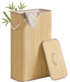 Songmics Panier à linge - 60 litres - Bambou - Naturel
