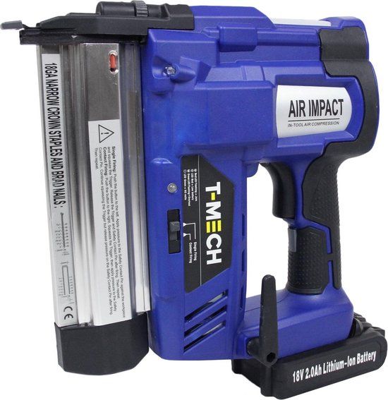 T-Mech 18V Accu Spijker-/Nietmachine - Incl. 300 Spijkers & Nietjes