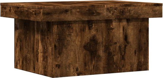vidaXL Salontafel 80x55x40 cm bewerkt hout gerookt eikenkleurig