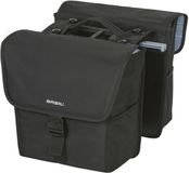 Basil GO - Sacoche double MIK - 32 Litres - Imperméable - Détails réfléchissants - Noir