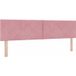 Tête de lit en velours LED rose 180 cm