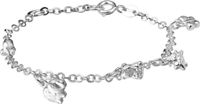 Lucardi Meisjes Armbandje met hanger met plating - Dier - Cadeau - 925 Zilver - Zilverkleurig