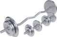 Gorilla Sports EZ-curlset 70 kg - Chroom - Halter met gewichten -30 mm