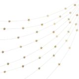 Genähte Rico Design Genähte Girlande Sterne Glitter Gold, 5 m FSC MIX