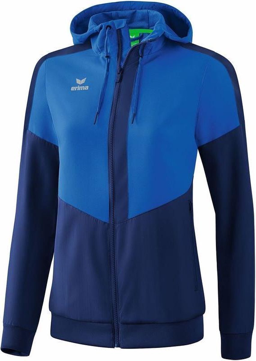 Erima Squad Tracktop Jack Met Capuchon Dames New Royal-New Navy Maat 44