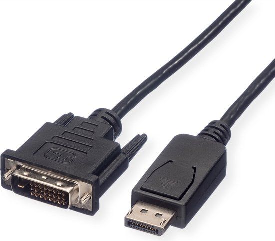 Roline DisplayPort Kabel DP Male - DVI Male (24+1), zwart, 1 m