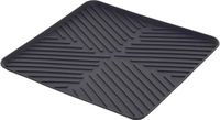 5Five Afwas afdruipmat/droogmat keuken - anti-slip - rubber - grijs - 30 x 30 cm - opvouwbaar