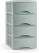 Plasticforte Ladeblokje/bureau organizer met 4 lades - mintgroen - H34 x B18 x D25 cm