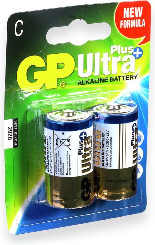 GP Ultra Plus C Alkaline Batterijen - 2 stuks