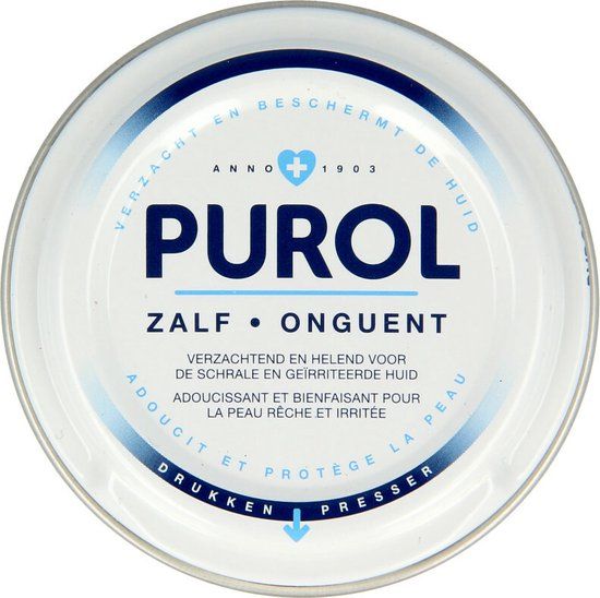 Purol Gele Zalf Blikje - 50ml - Bodycrème - Verzachtend en heilzaam voor de schrale en geïrriteerde huid