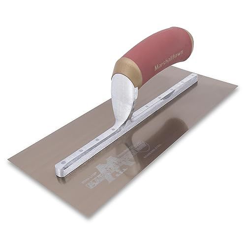 Marshalltown PermaShape Finishing Trowel - Curved Blade - Gold Steel - 292x121mm