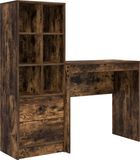 vidaXL Bureau Rook Eiken 125,5 x 40 x 127 cm