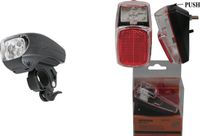 Interbosch B.V. Set d'éclairage de vélo phare et feu arrière - LED - incluant 5x AAA - éclairage de vélo universel sur pile - phare / feu arrière