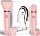 Sansbeauté Rasoir pour femme 2-en-1 + 2 têtes de rasage supplémentaires - Rose