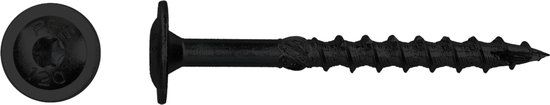 pgb-Europe PGB PFS Schotelkopschroef Flenskop Zwart Verzinkt TX40 - 8.0 x 100 mm (50 stuks)