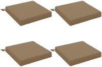 vidaXL - 4-Piece - Zitkussens - SOEST - 100% Polyester - Taupe