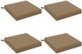 vidaXL - 4-Piece - Zitkussens - SOEST - 100% Polyester - Taupe