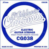 D'Addario Chrome Flatwound Singles - .038