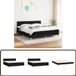 vidaXL Boxspring met matras stof zwart 180x200 cm