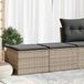 Maison Exclusive - Ensemble de jardin pour 2 personnes, gris, avec coussins, en polyrotin et acacia