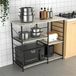 StarTech Keukenplank Metalen frame Houtvezel 5 opbergplanken 8 haken 90 x 39 x 82 cm Kleur 3