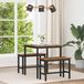 Prolenta Maison Exclusive - Eettafel, 70 x 70 x 75 cm, houtvezel, gerecycled hout, vierkant