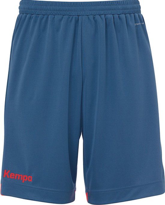 Kempa Player Shorts Kids - IJs Grijs-Fluo Rood Maat 164 - Unisex
