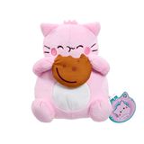 PEMBE Knuffeldier, 23 cm, roze kat met snoepthema