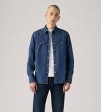 Levi's Barstow Western Overhemd Blauw Heren Katoen Maat XL