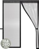 O'DADDY® Deurgordijn Deluxe FIBER - Magnetisch Vliegengordijn - Zwart - 184x260 cm