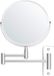 Pinnacle Living Miroir mural - Miroir de rasage douche et salle de bain - 3x grossissement - Double face et inclinable - Ø 15 cm - Argent