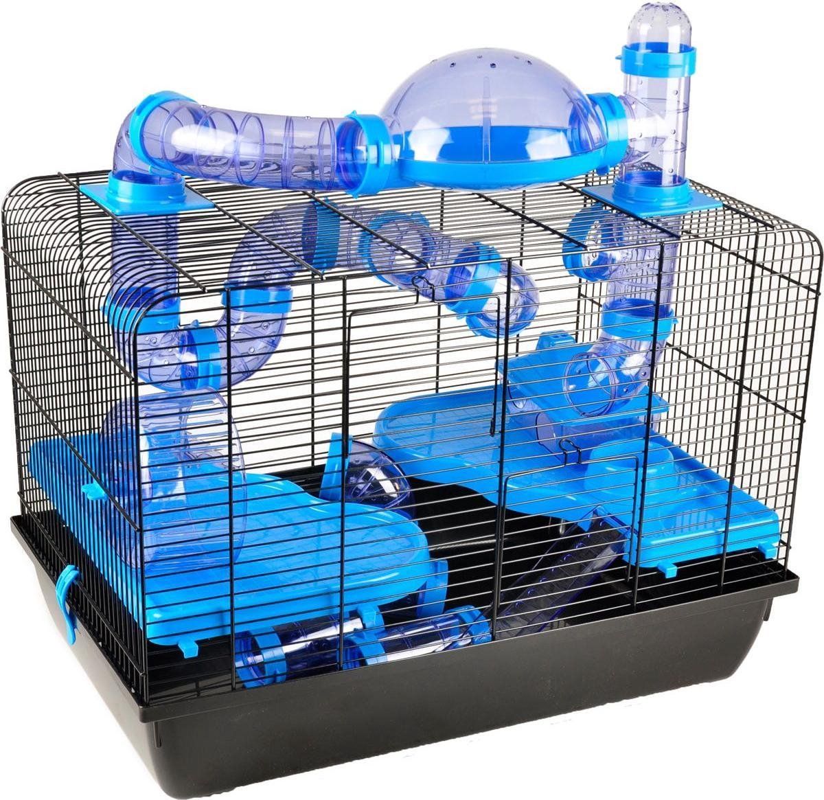 FLAMINGO Hamsterkooi Aldo - Blauw - 58 x 38 x 55 cm