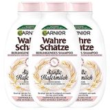 Garnier Echte schatten kalmerende shampoo, zachte havermout voor gevoelig haar en gevoelige hoofdhuid, 3 x 250 ml