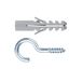 Index Fixing Systems BZALHAT05 pluggenset Tacon + AL-HA met vinpluggen, nylon en gebogen schroefhaken 6 x 30mm verzinkt